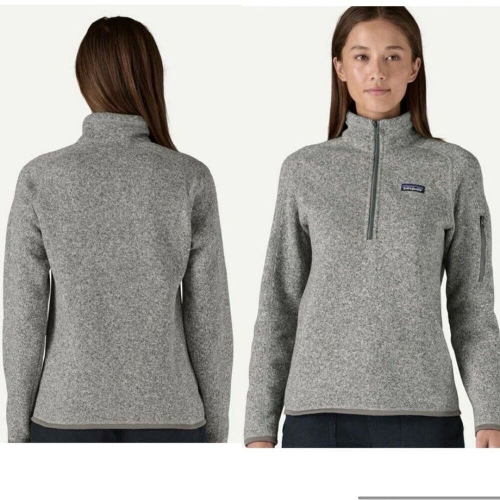 NWOT Patagonia Better Sweater 1/4 Zip Pullover Gray Fleece Sizes M